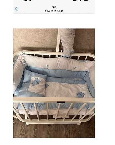 Beden beyaz Renk Ahşap beşik yeni gibi