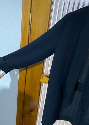 Siyah Mini Kadın Blazer Ceket - Görsel 3