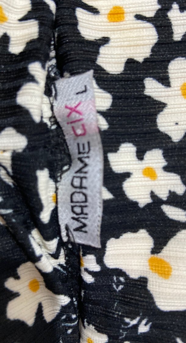 Siyah Çiçekli Midi Bohem Kadın Etek - Görsel 3