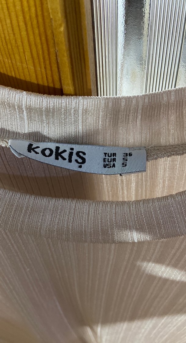 Bej  Kadın Kısa Kollu Tişört - Görsel 2