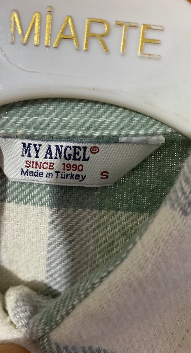 Düğmeli Yeşil Ekose Pamuk Gömlek - Görsel 2