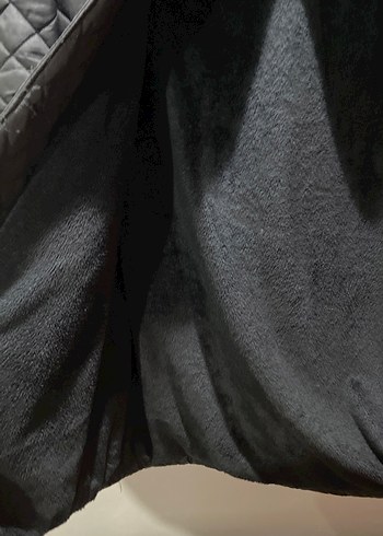 Düğmeli Siyah Uzun Kadın mont - Görsel 3