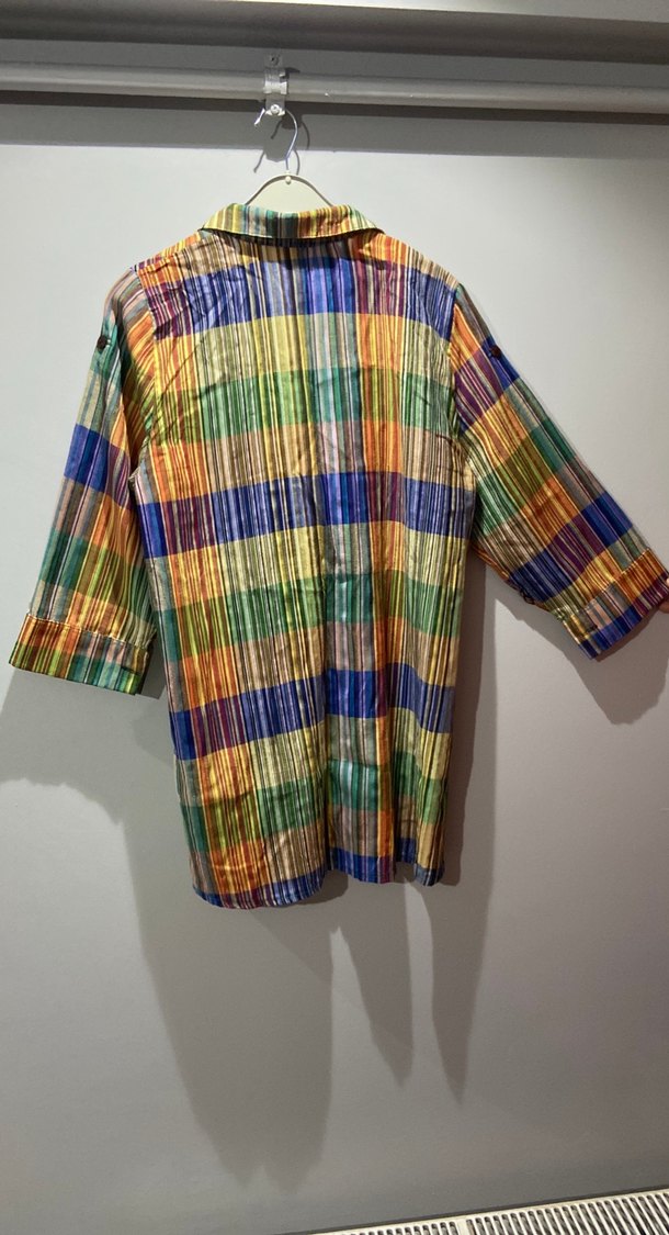 Renkli Pilili Bohem Kadın Gömlek - Görsel 4