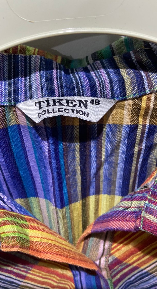 Renkli Pilili Bohem Kadın Gömlek - Görsel 2