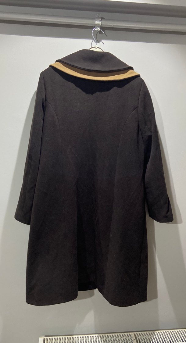 Acı kahve  Camel Detaylı Kadın Kaban - Görsel 2