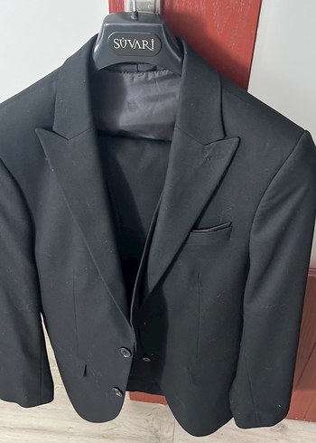 Erkek Siyah Modern Slim Fit Takım Elbise