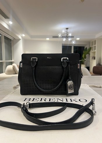Orijinal Ralph Lauren Çanta. Gerçek deri siyah renk.İ