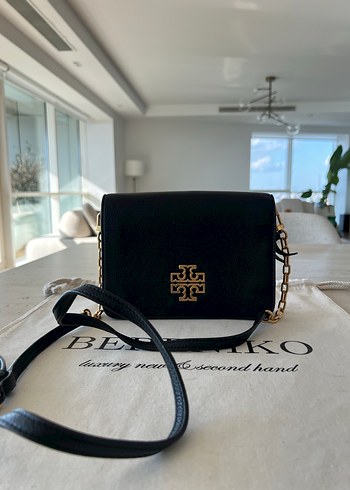 Orijinal Tory Burch Deri Çanta Siyah