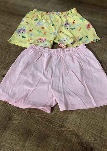 Kız Çocuk Renkli Pamuk Şort Seti - Görsel 2