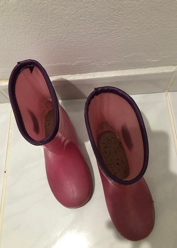 Pembe Kız Çocuk Lastik Çizme Tokalı - Görsel 2