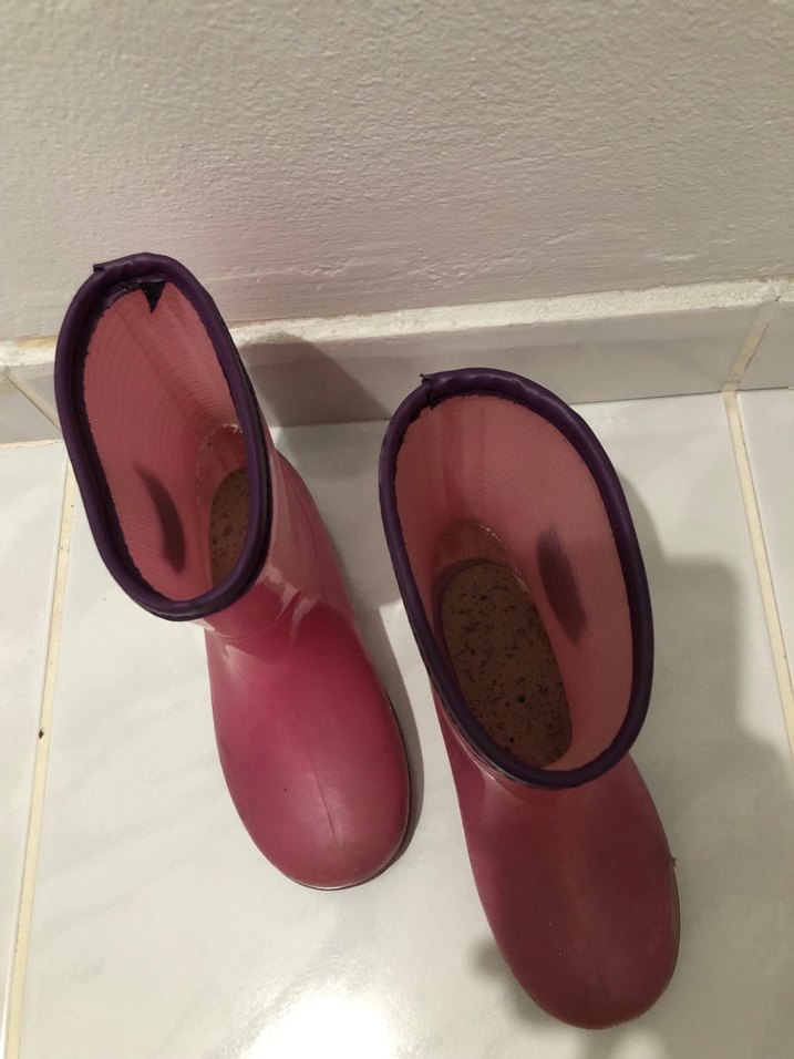 Pembe Kız Çocuk Lastik Çizme Tokalı - Görsel 2