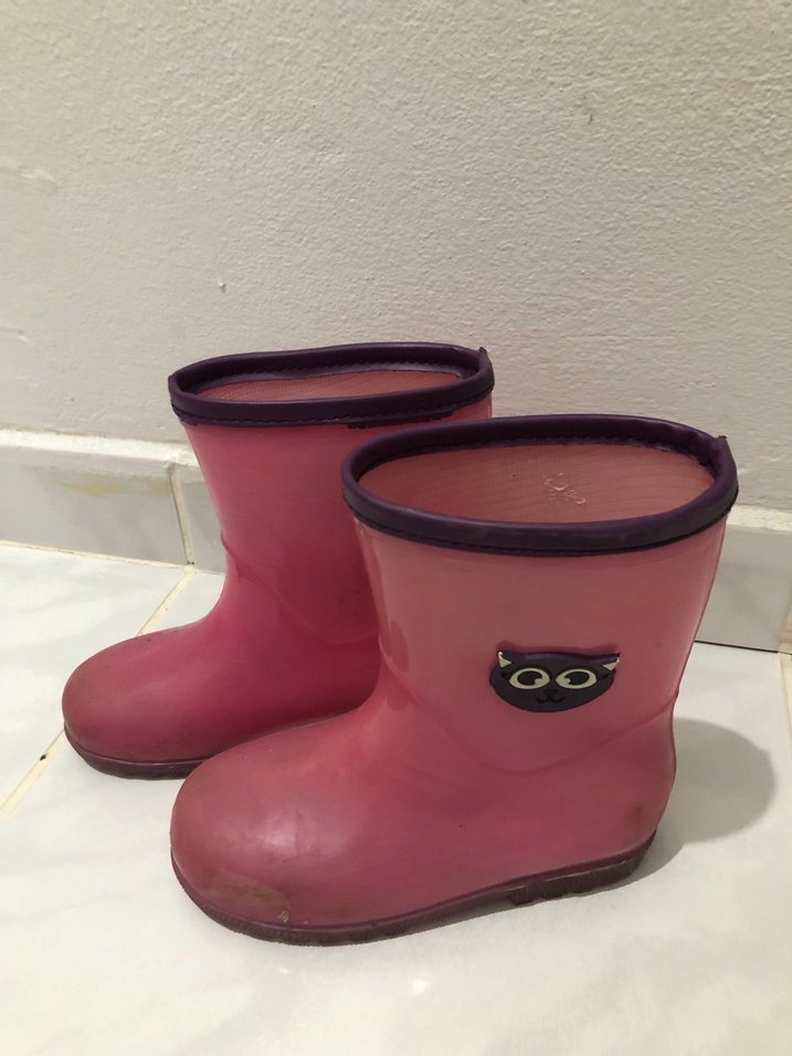 Pembe Kız Çocuk Lastik Çizme Tokalı - Görsel 5