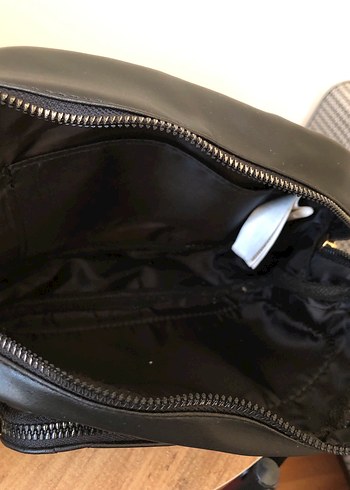 Siyah Deri Kadın Biker Çanta - Görsel 3