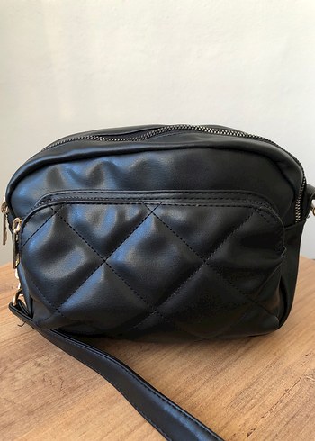 Siyah Deri Kadın Biker Çanta - Görsel 5