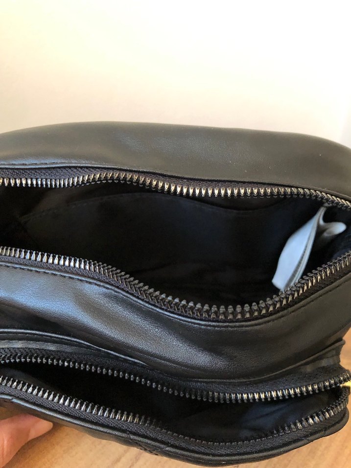 Siyah Deri Kadın Biker Çanta - Görsel 2