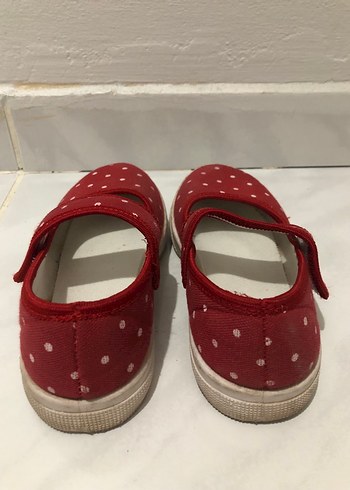 Kız Çocuk Kırmızı Puantiyeli Babet Ayakkabı - Görsel 2