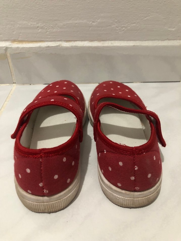 Kız Çocuk Kırmızı Puantiyeli Babet Ayakkabı - Görsel 2