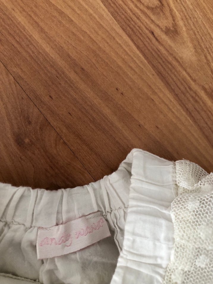 Beyaz Nakışlı Kız Çocuk Etek - Görsel 3