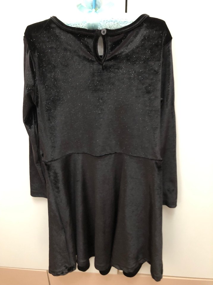 Uzun Kollu Siyah Elbise - Görsel 5