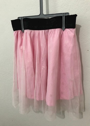 Puantiyeli Pileli Pembe Kız Eteği - Görsel 5