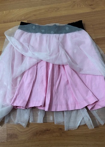 Puantiyeli Pileli Pembe Kız Eteği - Görsel 4