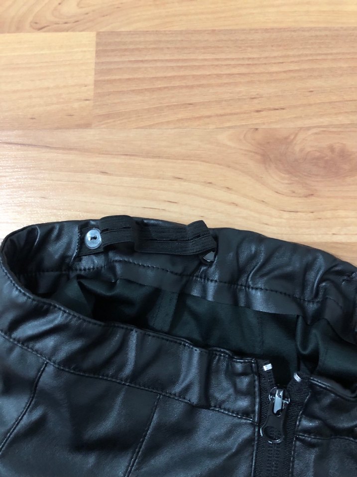 Siyah Deri Pileli Mini Etek - Görsel 4