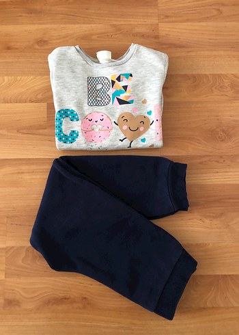 Kız Çocuk Gri Baskılı Sweatshirt - Görsel 2