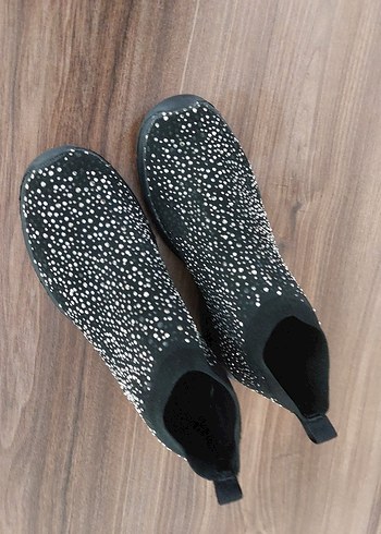 Siyah Payetli Kadın Sneakers
