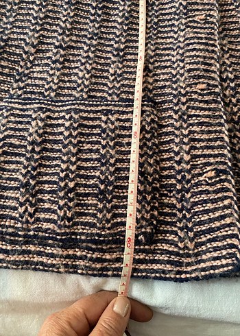 Kahverengi V Yaka Örgü Kadın Yelek - Görsel 3