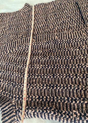 Kahverengi V Yaka Örgü Kadın Yelek - Görsel 2