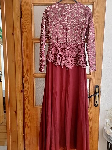 40 Beden Bordo abiye