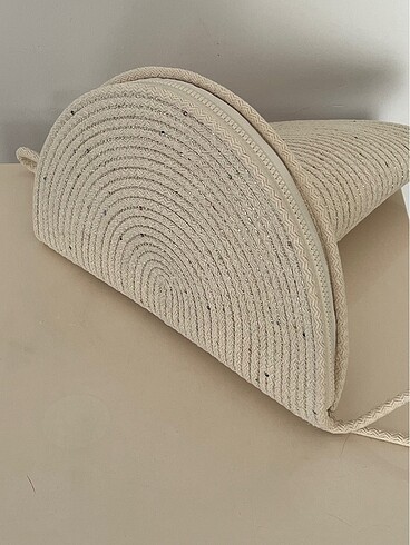 Hasır Tress Günlük Clutch Çanta