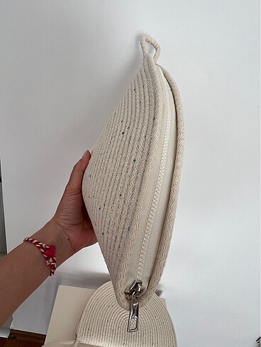  Beden Hasır Tress Günlük Clutch / Makyaj Çantası