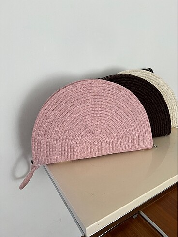 Hasır Tress Günlük Clutch El Çantası