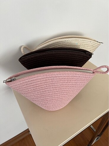 Hasır Tress Clutch / Makyaj Çantası