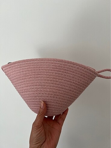 Beden çeşitli Renk Hasır Tress Clutch / Makyaj Çantası