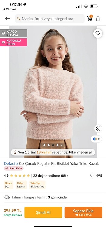 Defacto Defacto çocuk bej rengi