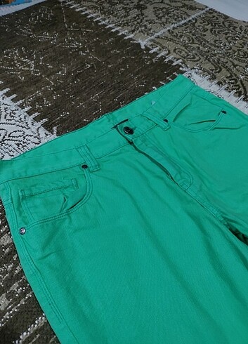 yeşil bol Jean pantolon 
