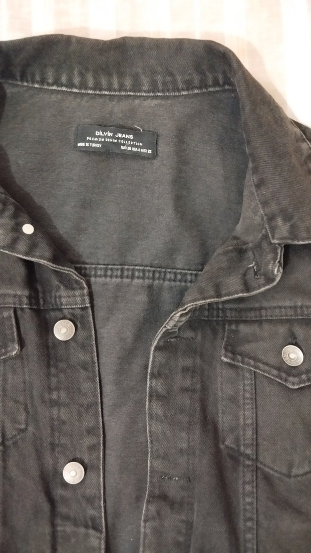 Dilvin Antrasit Kadın Kot Ceket - Görsel 3