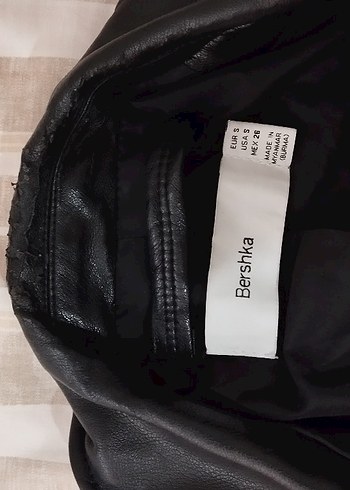 Berska Siyah Deri Biker Ceket - Görsel 3