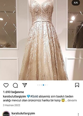 Simli abiye elbise 