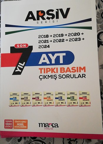 AYT son 7 yıl Çıkmış Sorular Kitabı