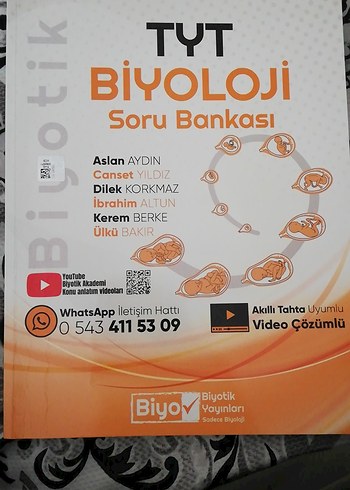 TYT Biyoloji Soru Bankası Video Çözümlü