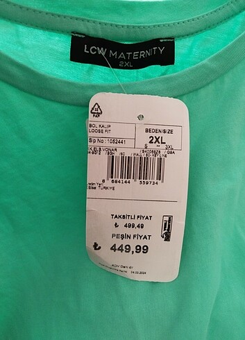 xxl Beden LCW hamile elbise