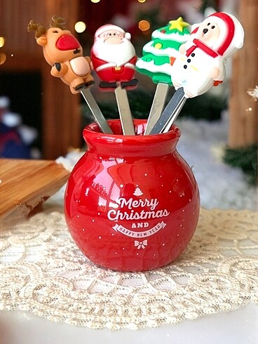 Noel kokteyl çatalı