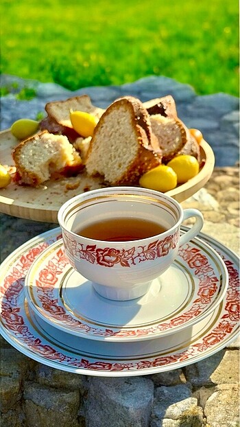 Doğu Almanya çay boy trio set