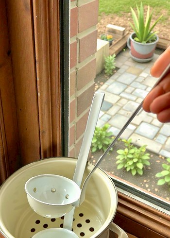 Delikli emaye kepçe - Görsel 2