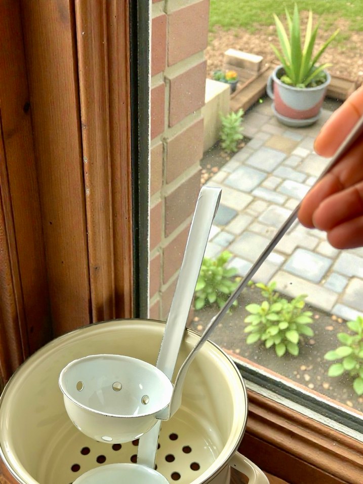 Delikli emaye kepçe - Görsel 2