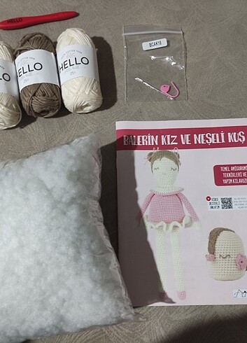 Balerin kız ve neşeli kuş amigurami se