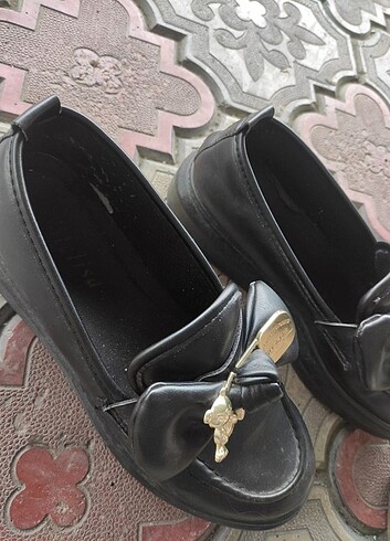 Diğer Loafer ayakkabı ayıcık detay